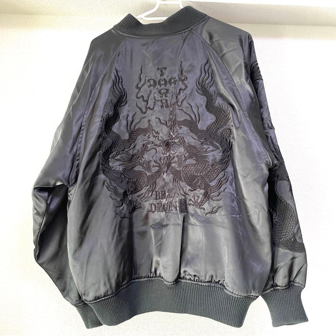 dogtown ブラックドラゴン 刺繍スカジャン XL