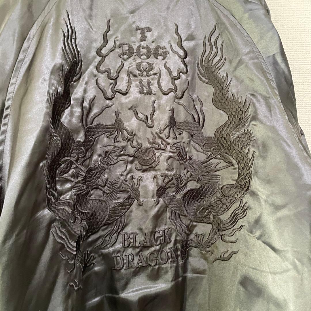 dogtown ブラックドラゴン 刺繍スカジャン XL