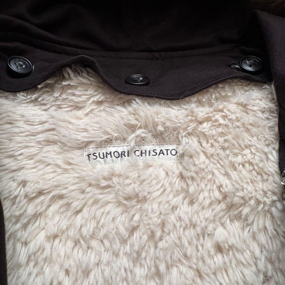 TSUMORI CHISATO ツモリチサト フードモッズコート ファー ボア