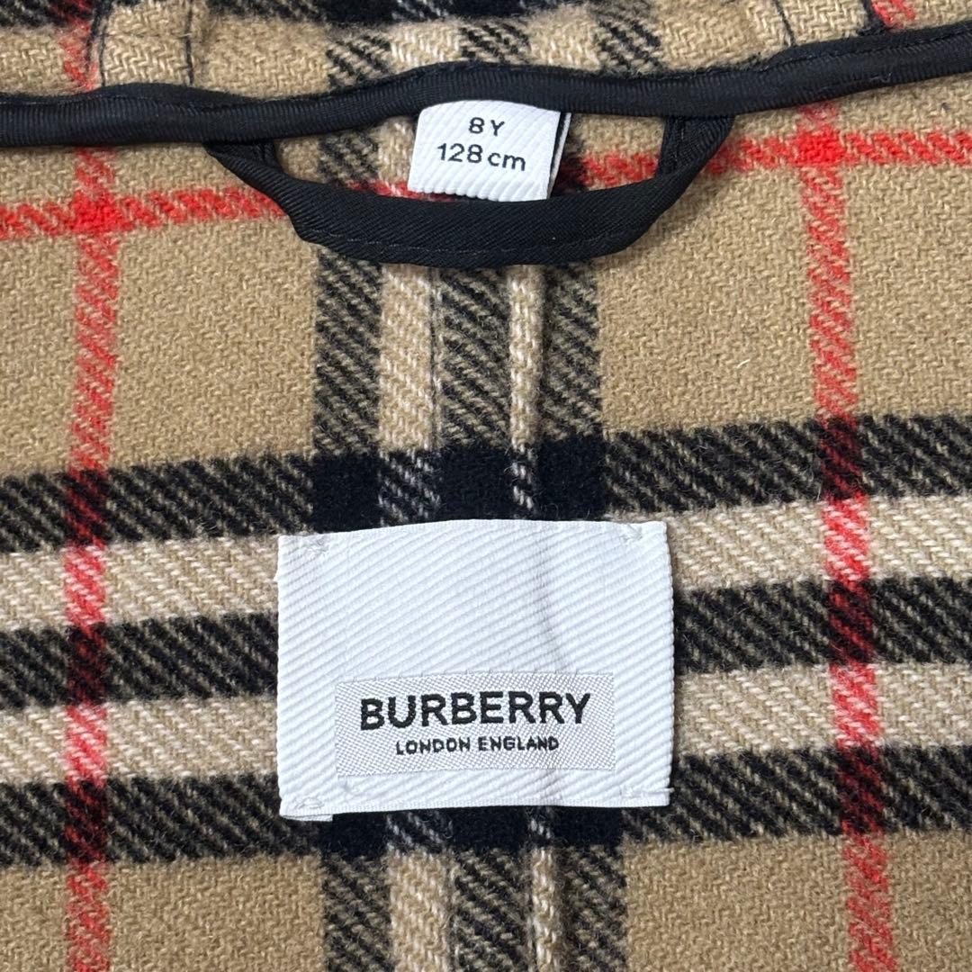 BURBERRY フード付き ダッフルコート 8Y 128㎝ バーバリー ノバ