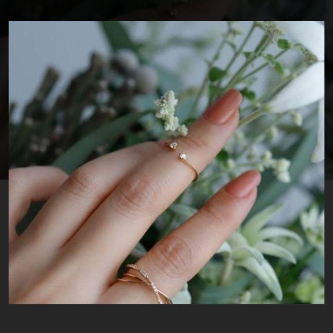 シエナロゼ　3号　k10 ダイヤモンド　ピンキーリング