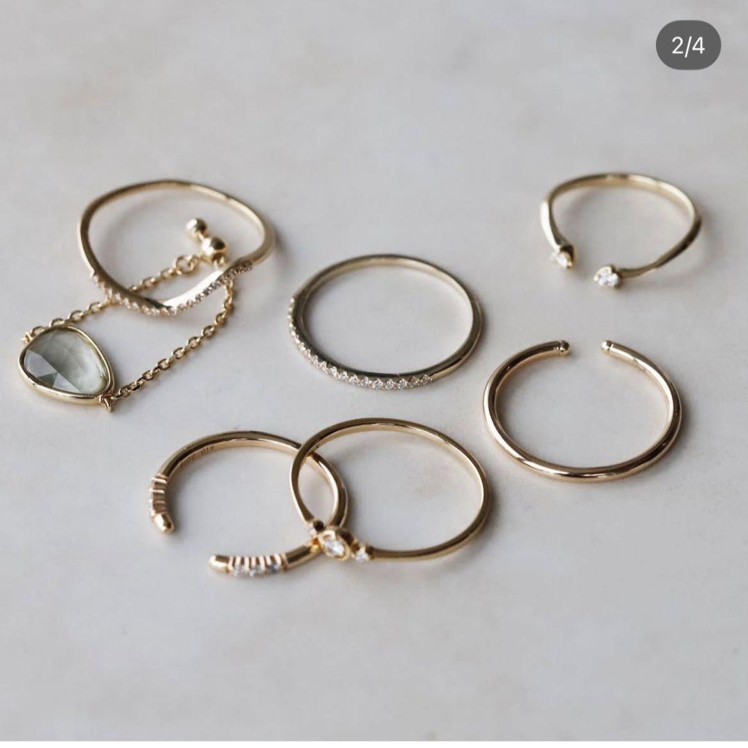 シエナロゼ　3号　k10 ダイヤモンド　ピンキーリング