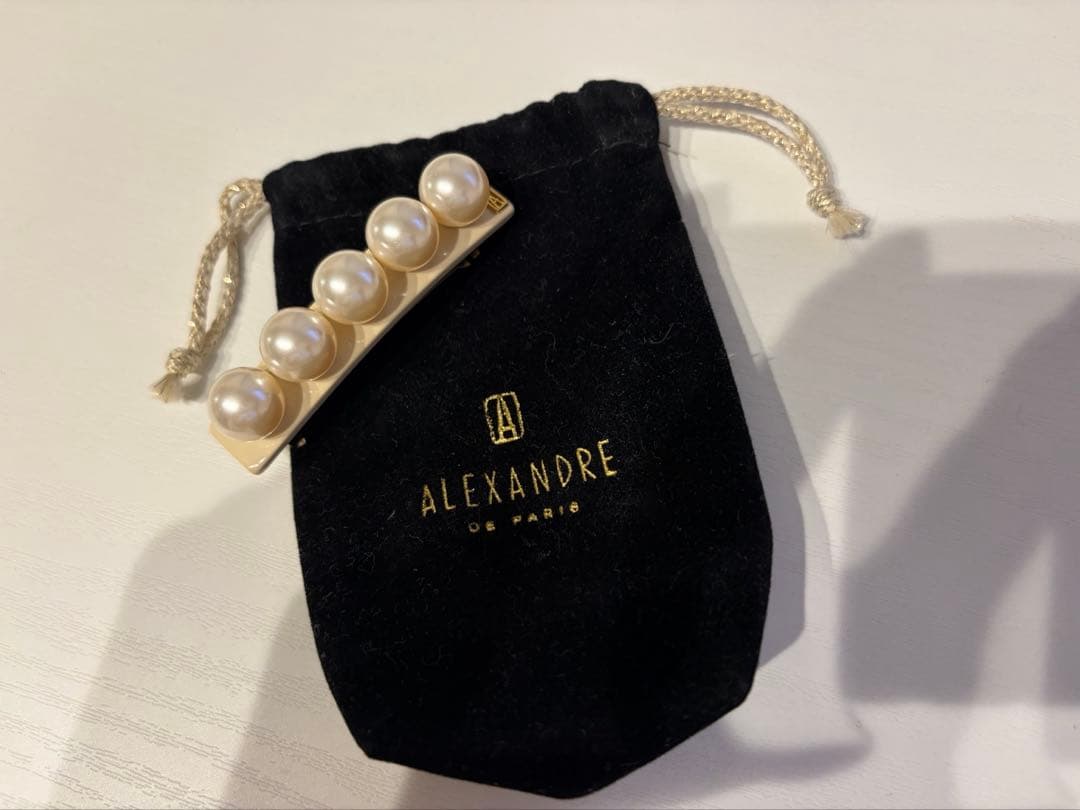 ALEXANDRE パール付きヘアクリップ
