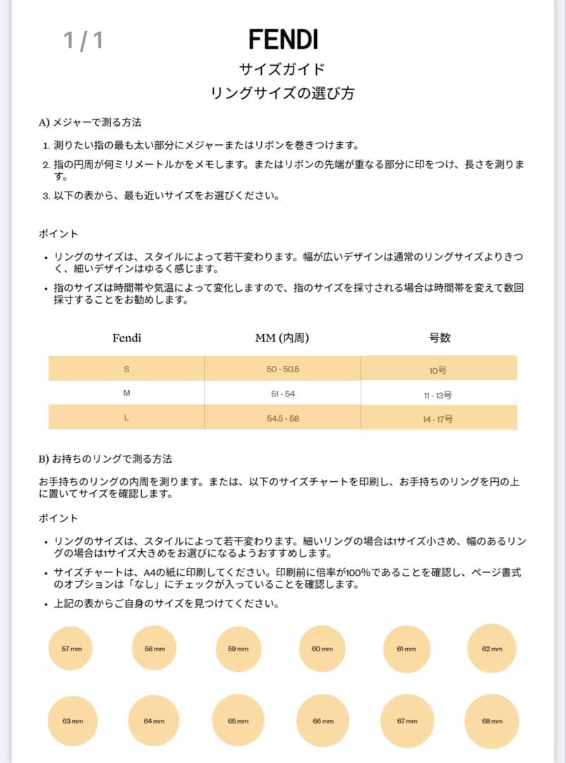 FENDI シルバー リング