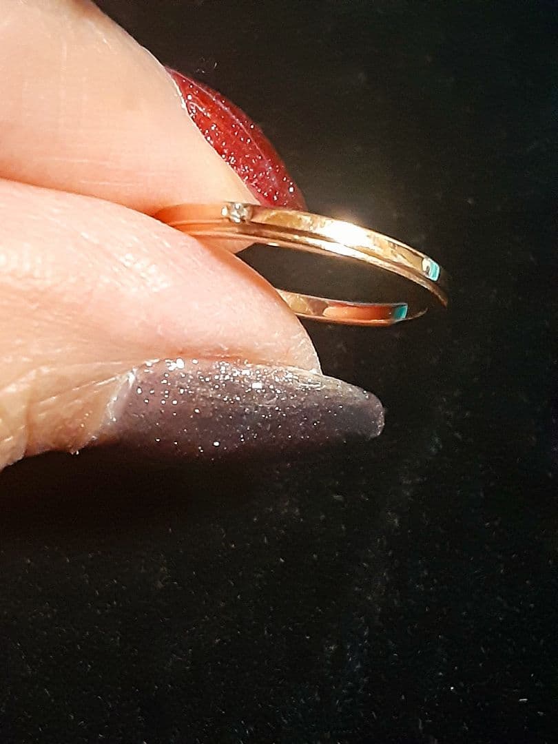 美品✨canal4℃１粒ストーンリング　10K 9号