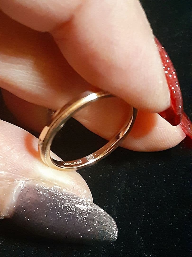 美品✨canal4℃１粒ストーンリング　10K 9号