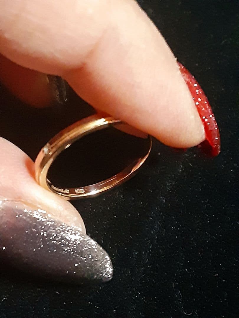 美品✨canal4℃１粒ストーンリング　10K 9号