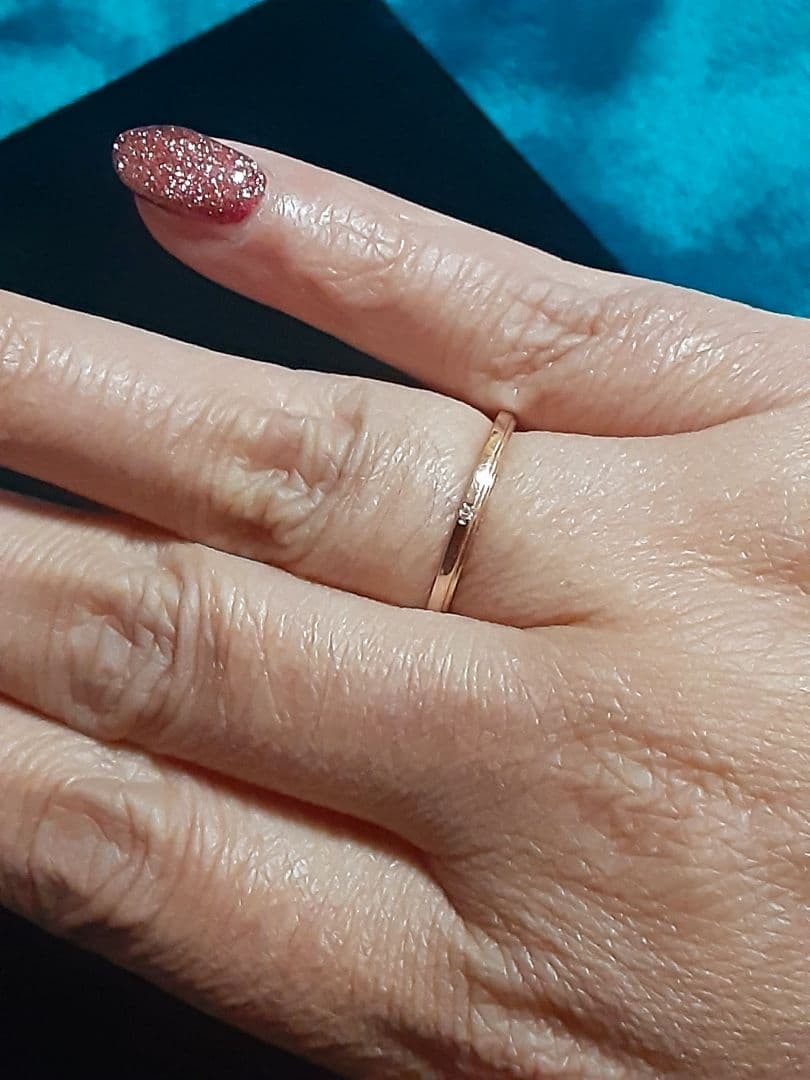 美品✨canal4℃１粒ストーンリング　10K 9号