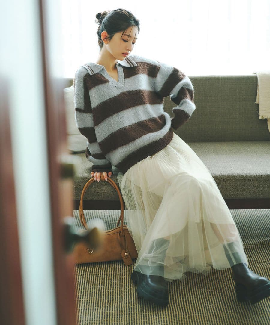 完売 ココディール プリーツマチチュールスカート