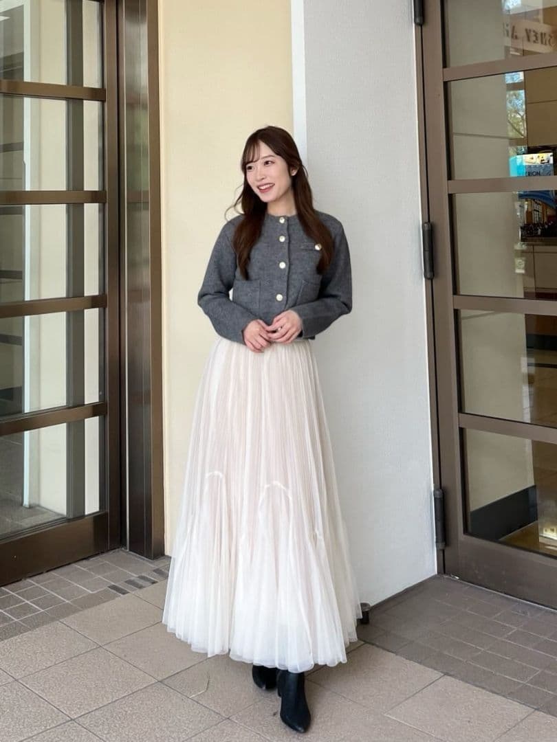 完売 ココディール プリーツマチチュールスカート