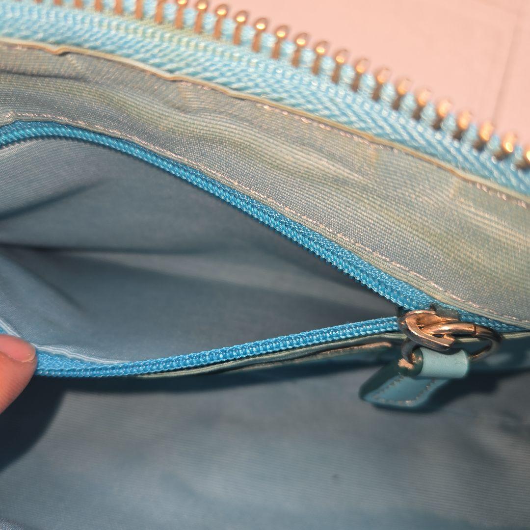 P*?様 COACH アクセサリーポーチ　ハンドバッグ　シグネチャー　キャンバス