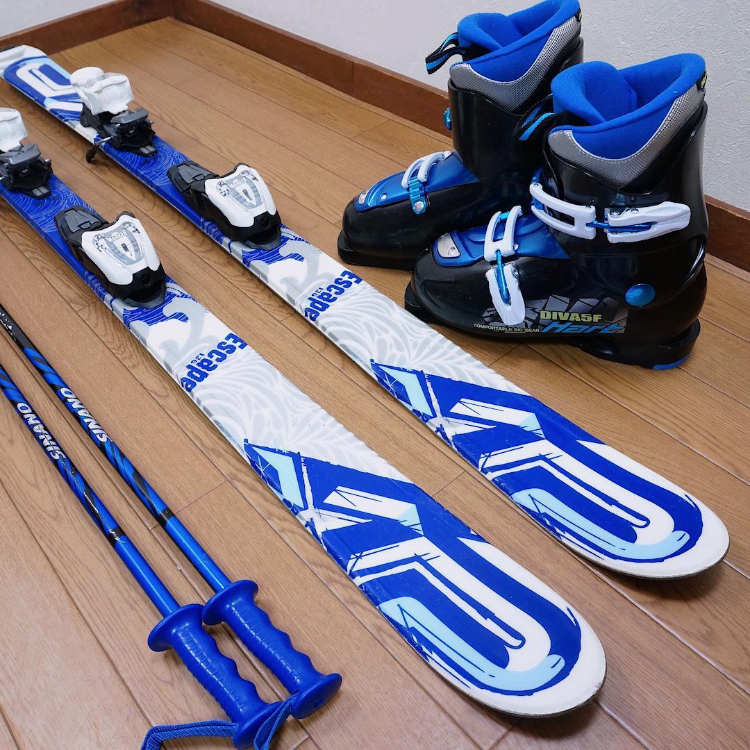 メンテ済 136cm 靴24cm K2 カービングスキーセット