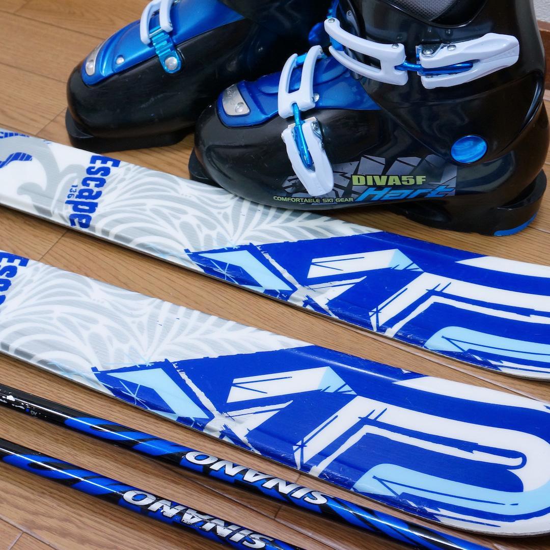 メンテ済 136cm 靴24cm K2 カービングスキーセット