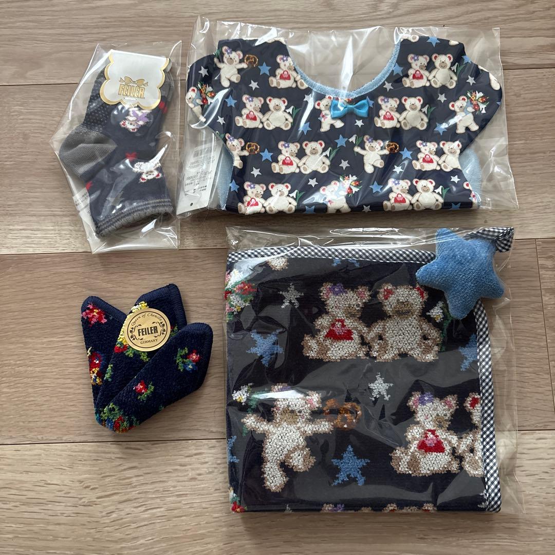 【未使用】FEILER(フェイラー) 靴下 スタイ タオル セット