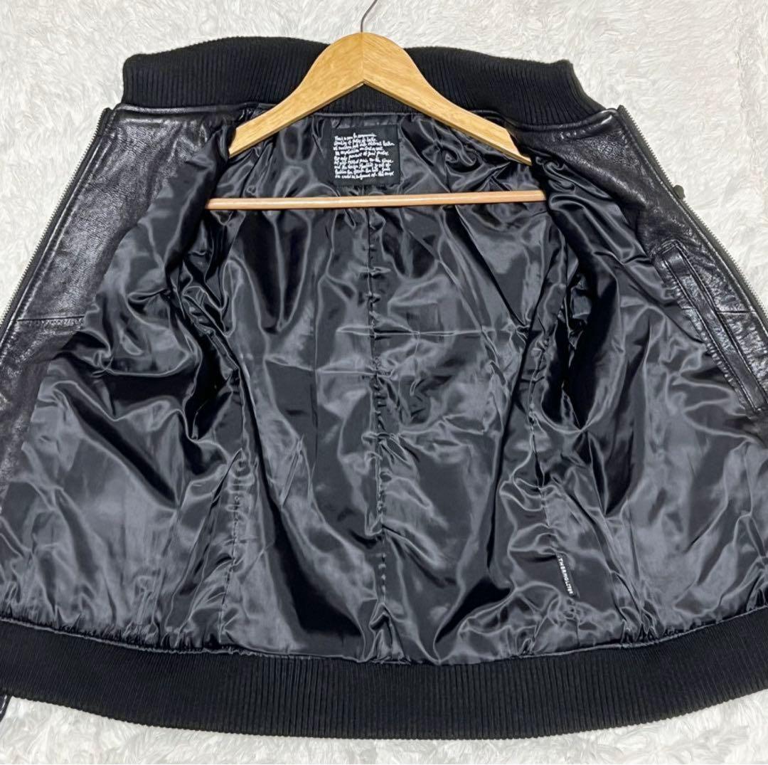 【美品】 ドンキーカラー WASHED レザージャケット ナノユニバース