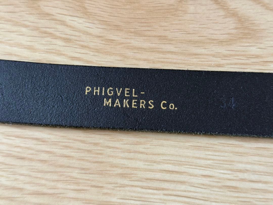 美品　フィグベル　ヒッチコック　ベルト　レザー　革　phigvel 黒　ブラック