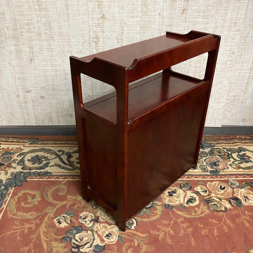 昭和レトロ 木製コンソールテーブル コールキャビネット 電話台 花台 古家具