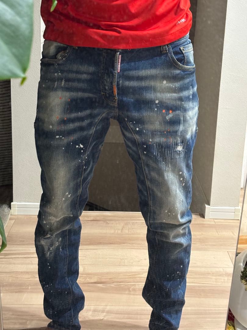 DSQUARED2ペイント ダメージ加工 サイズ48 ディースク デニム