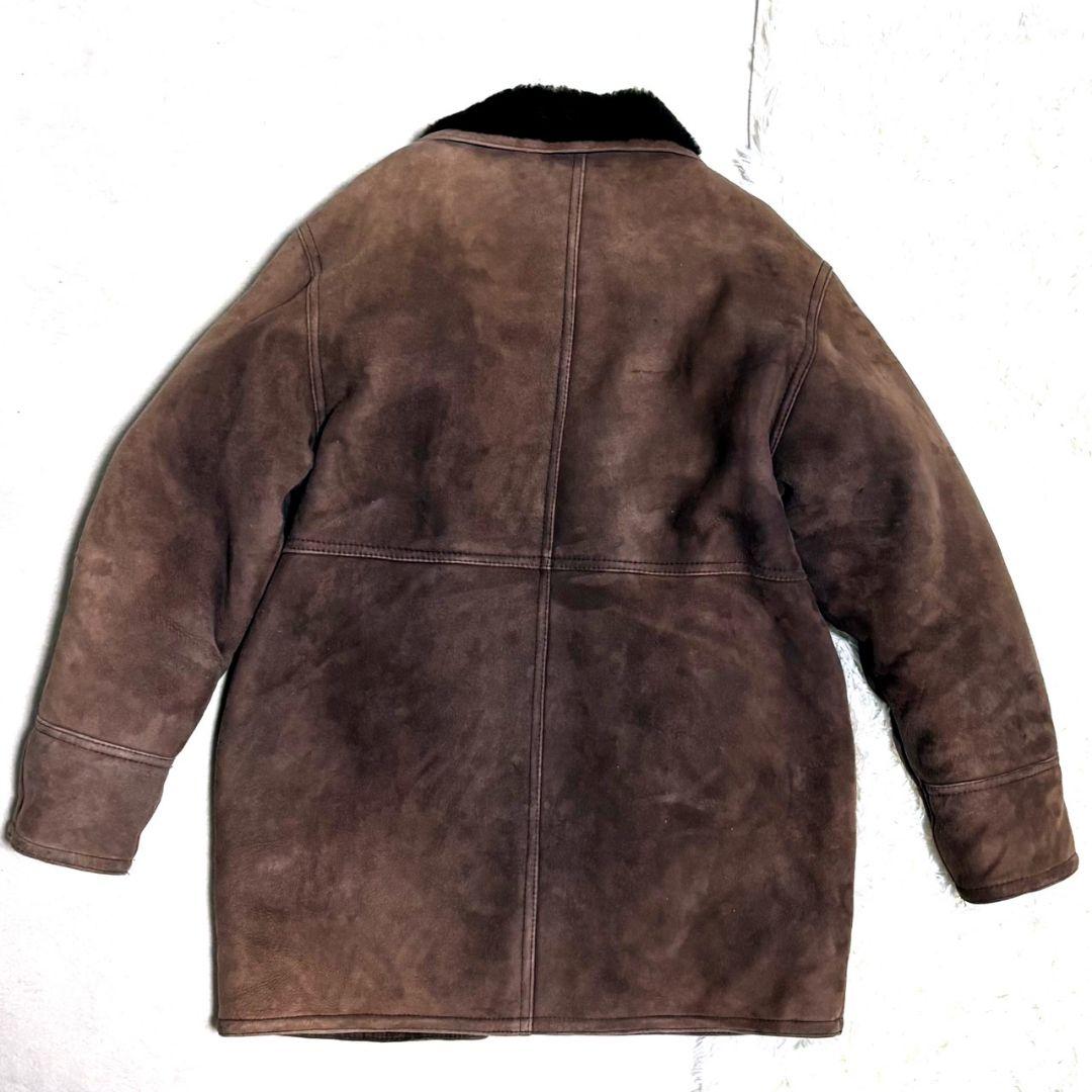 WIND ARMOR ムートン レザージャケット ボア 本革 ダークブラウン