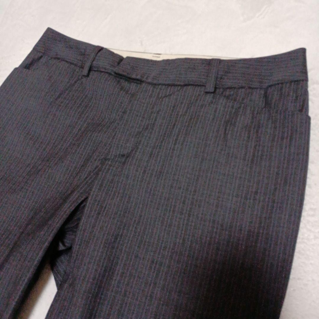 23区　セットアップ　ストライプ　大きいサイズ　ウール　グレー