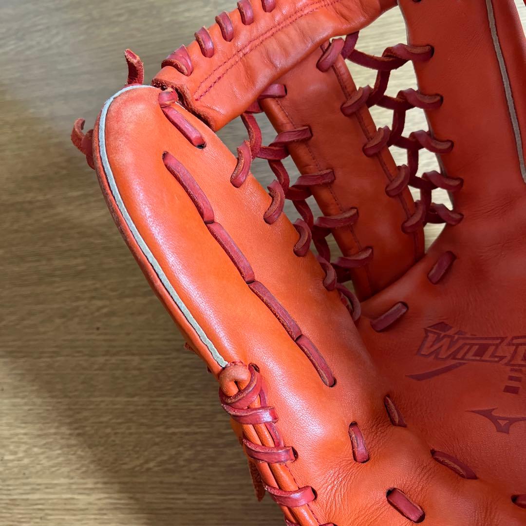 ミズノ WILD DRIVE 一般軟式 グローブ グラブ オレンジ 外野用 美品