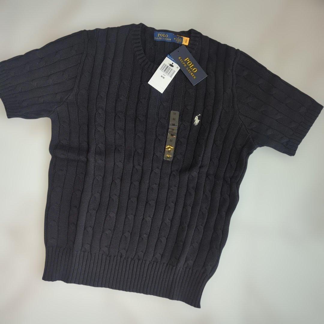 Polo Ralph Lauren 半袖ニット M 黒