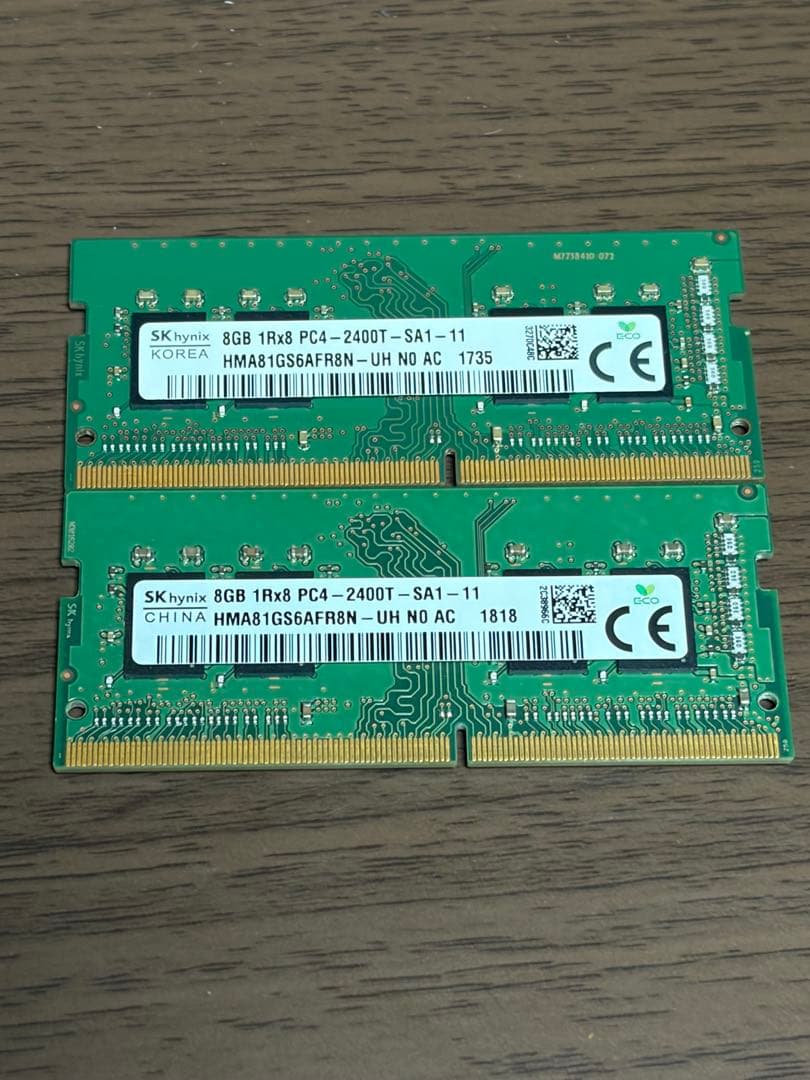 DDR4 8GB2枚 16GB PC4-2400T