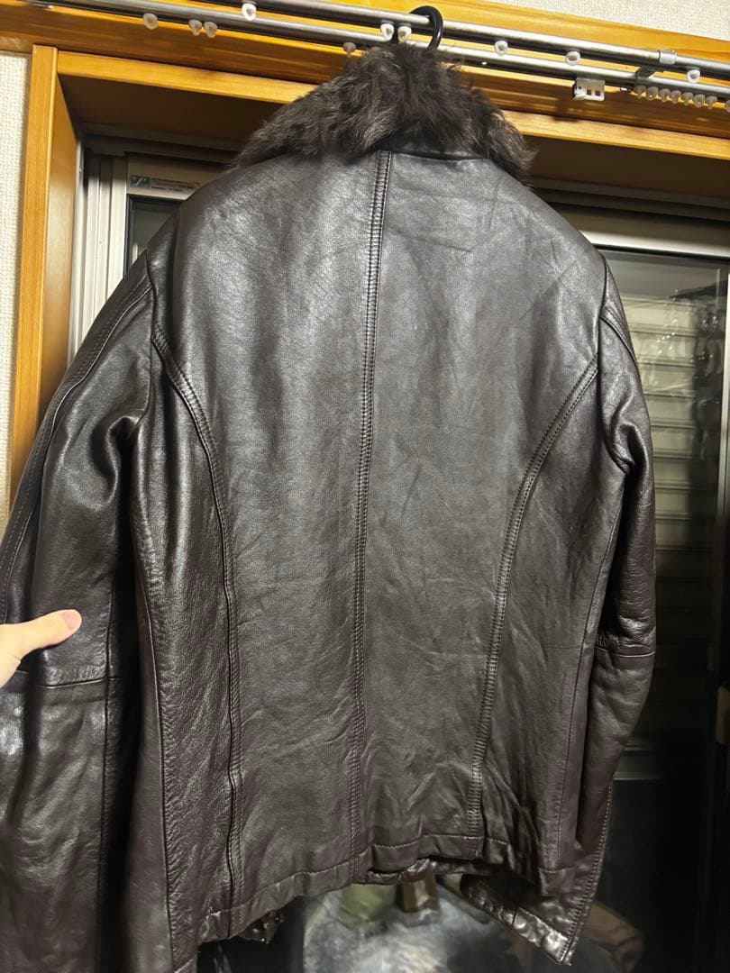SHELLAC ダークブラウン レザージャケット 46