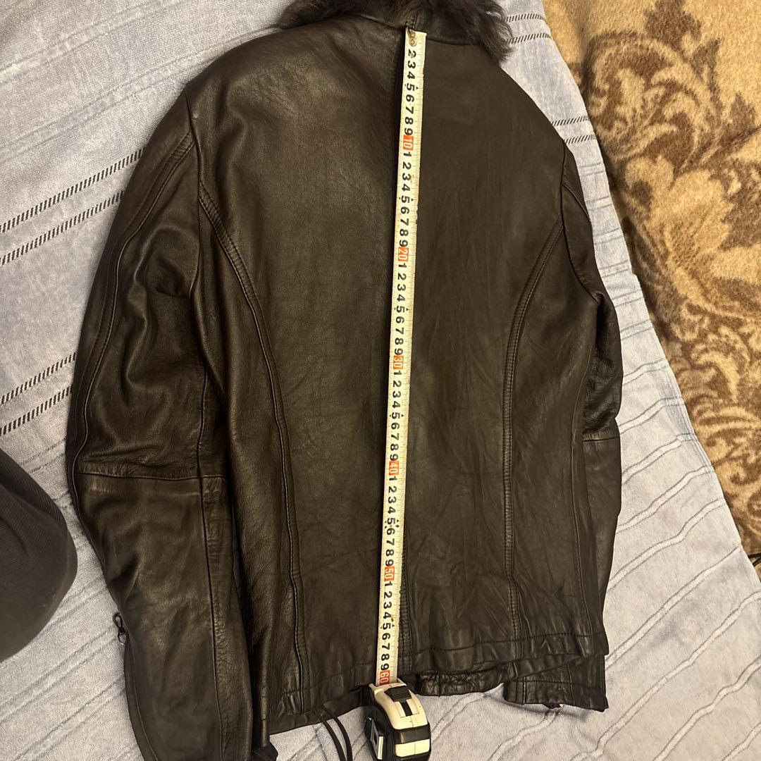SHELLAC ダークブラウン レザージャケット 46