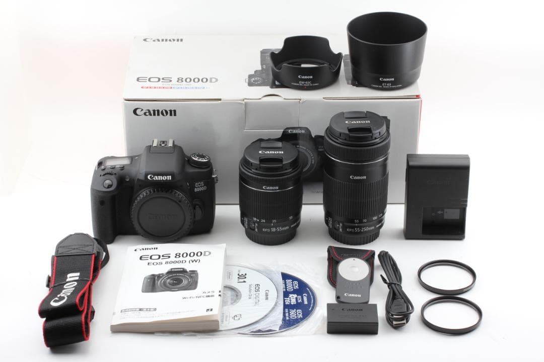 Canon EOS 8000D 18-55 55-250mm デジタルカメラ
