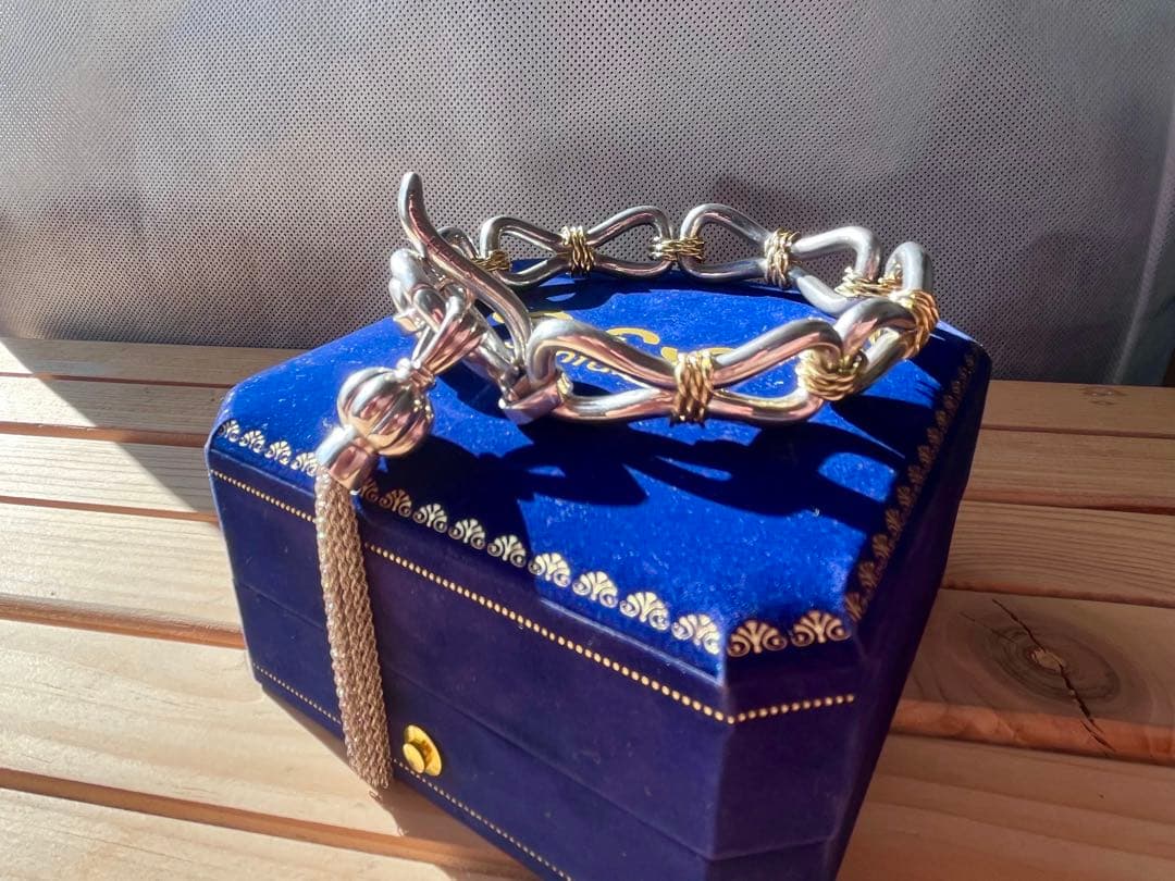 アクセサリー Santaku 18k combi eight knot bracelet