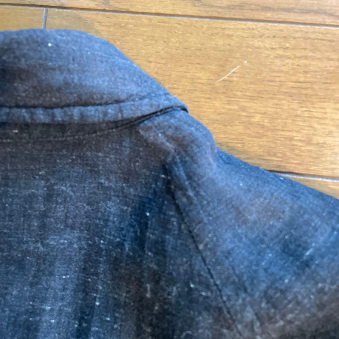 コムデギャルソンオム　麻100%のフライフロントコート