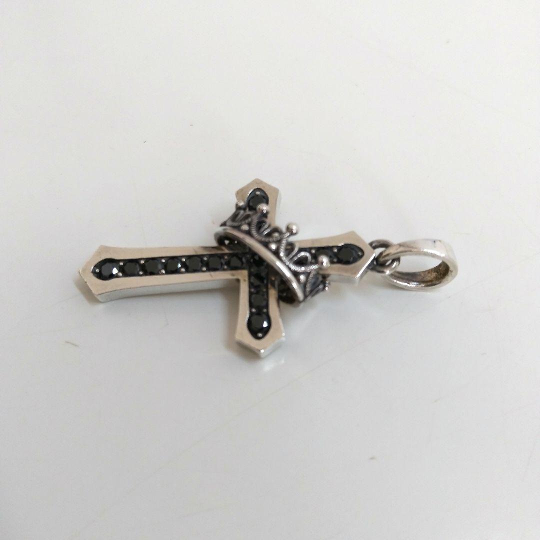 Justin Davis クロスと王冠のシルバーペンダント