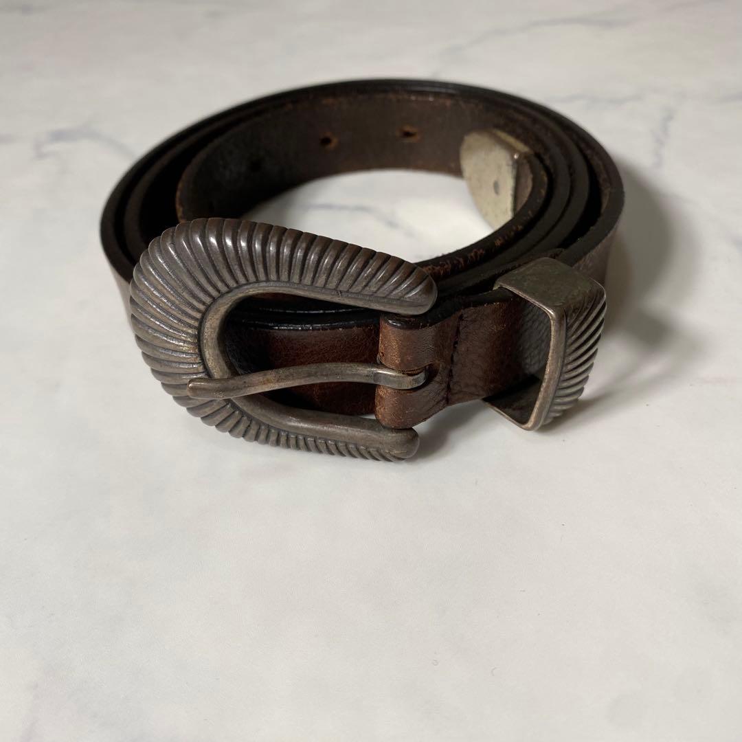 【良品】WILLIAM　ウエスタンベルト　 ビームス エフコラボ　レザー　別注