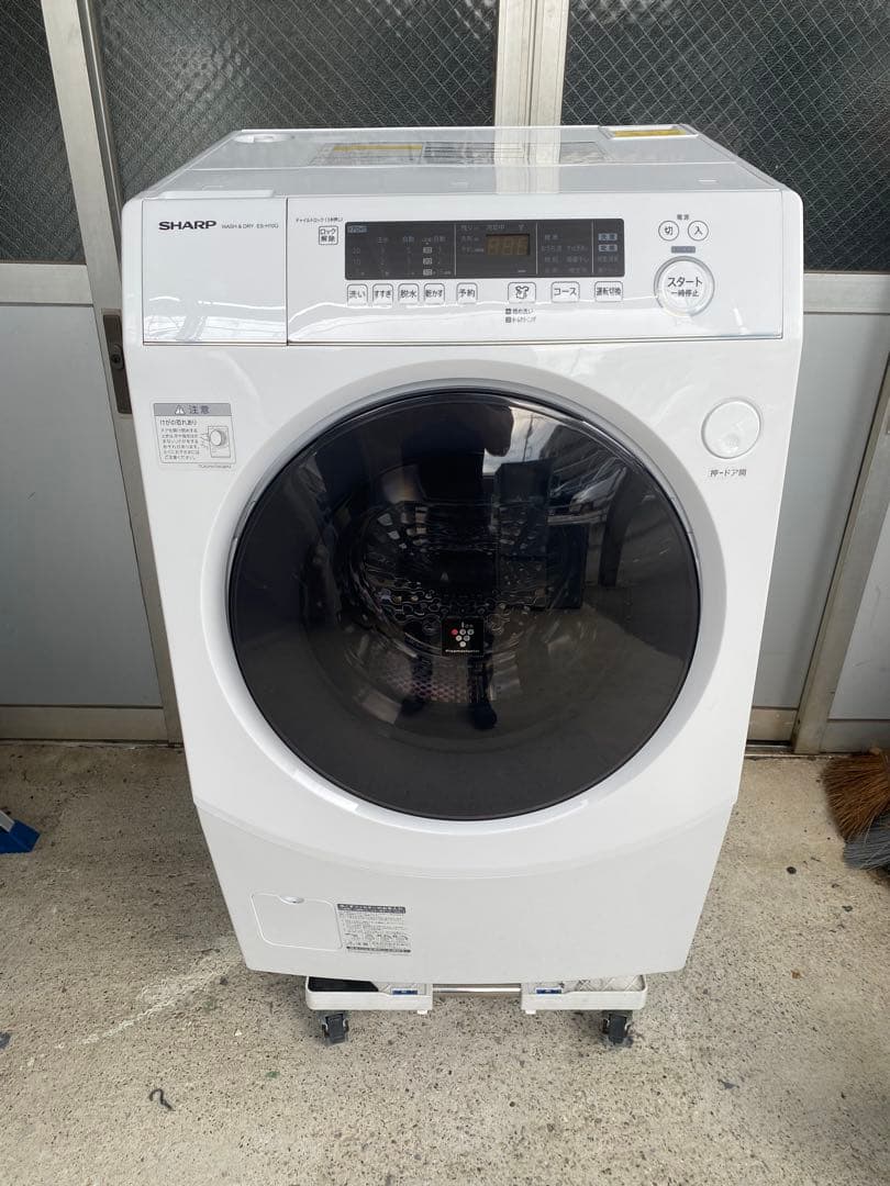 【B5】SHARP ドラム式洗濯機 ホワイト　ES-H10G-WL 23年製