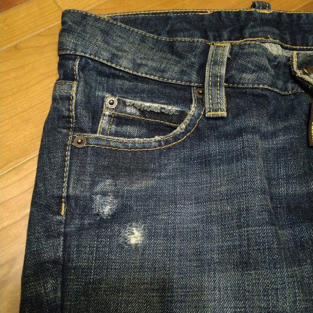 【美品】DSQUARED　38　イタリア製　フレア　シンプル　ダメージ加工