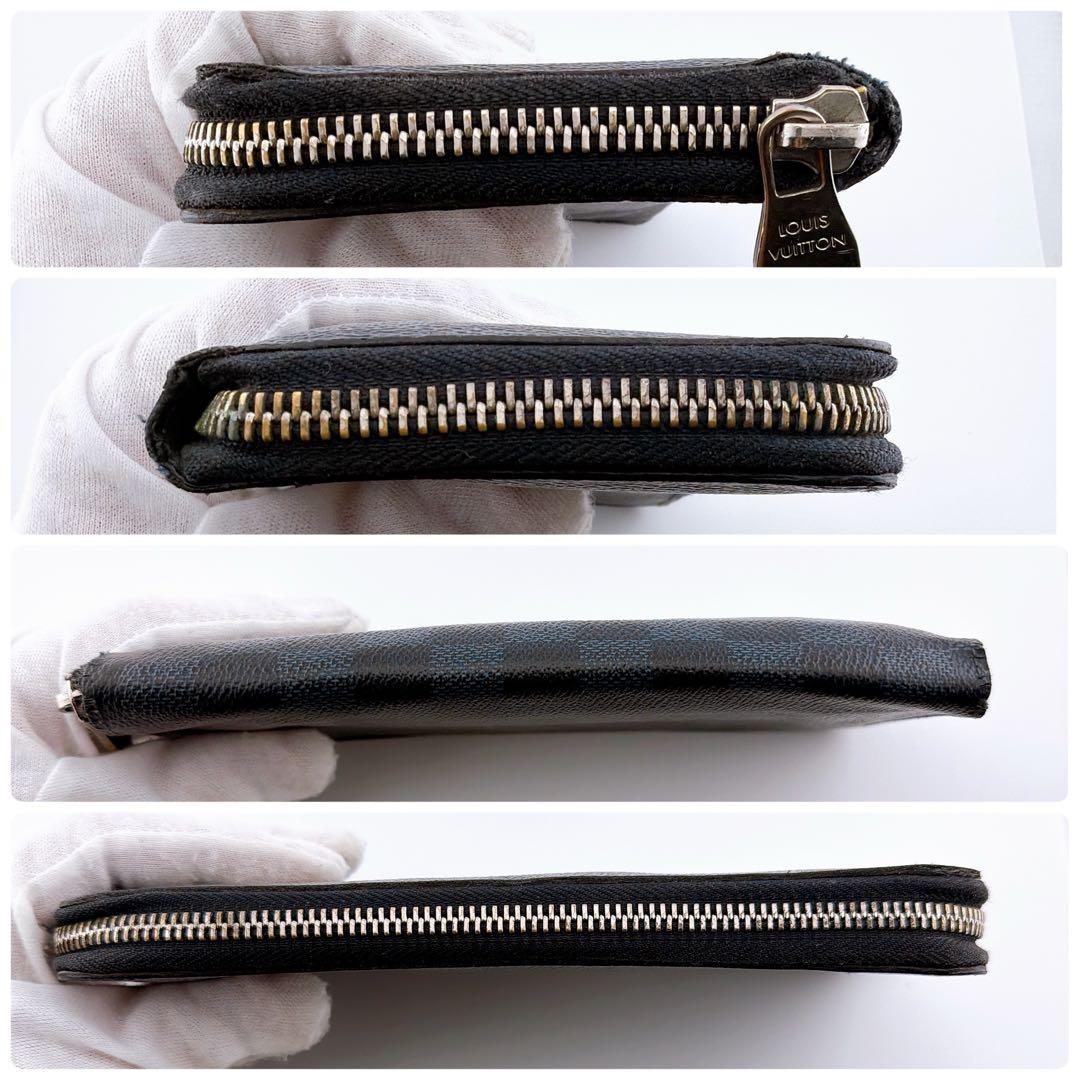 【良品】ルイヴィトン ダミエ グラフィット ヴェルティカル 長財布 コバルト