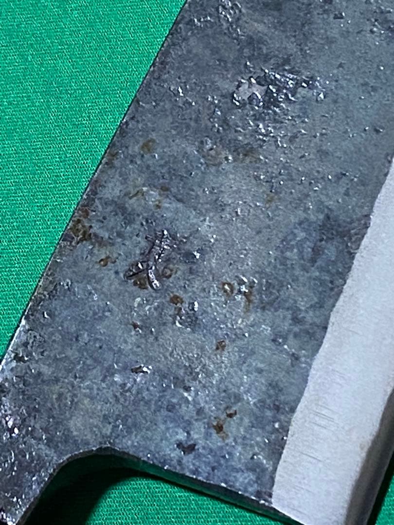 土佐打刃物　黒打両刃出刃包丁　青ニ鋼　7寸