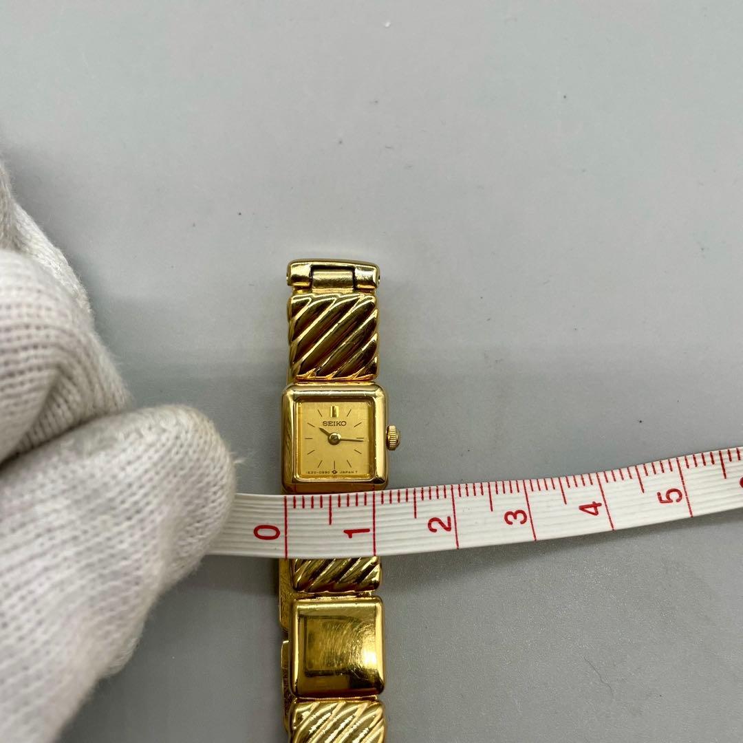 新品電池✨️SEIKO 腕時計 スクエア ゴールド クオーツ