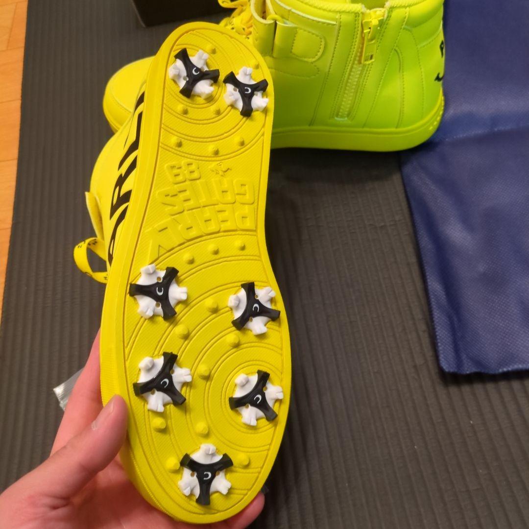 PEARLY GATES イエロー ハイカットシューズ