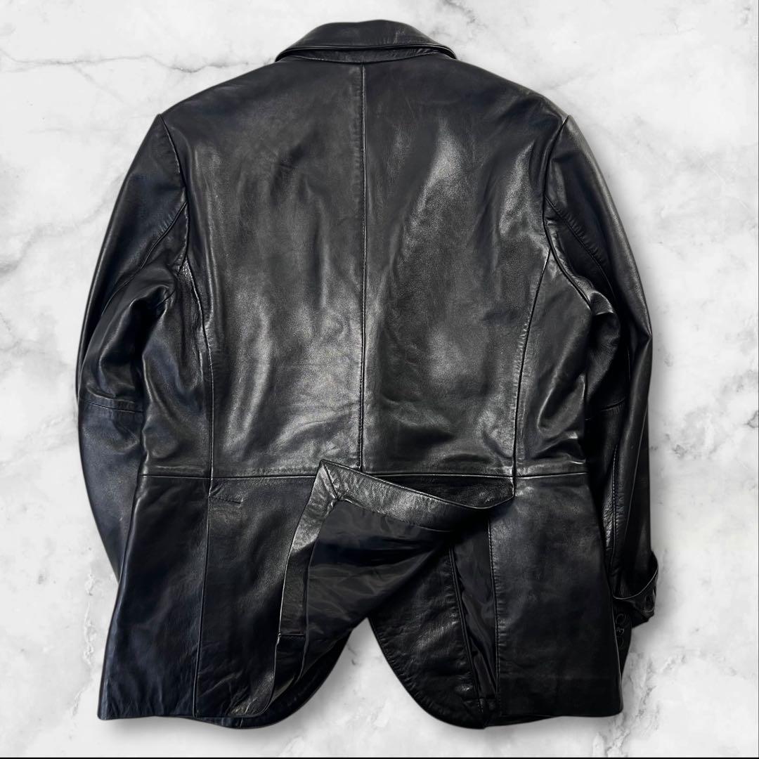 新品同様 LIUGOO TOKYO 2Bレザーテーラードジャケット M 羊革