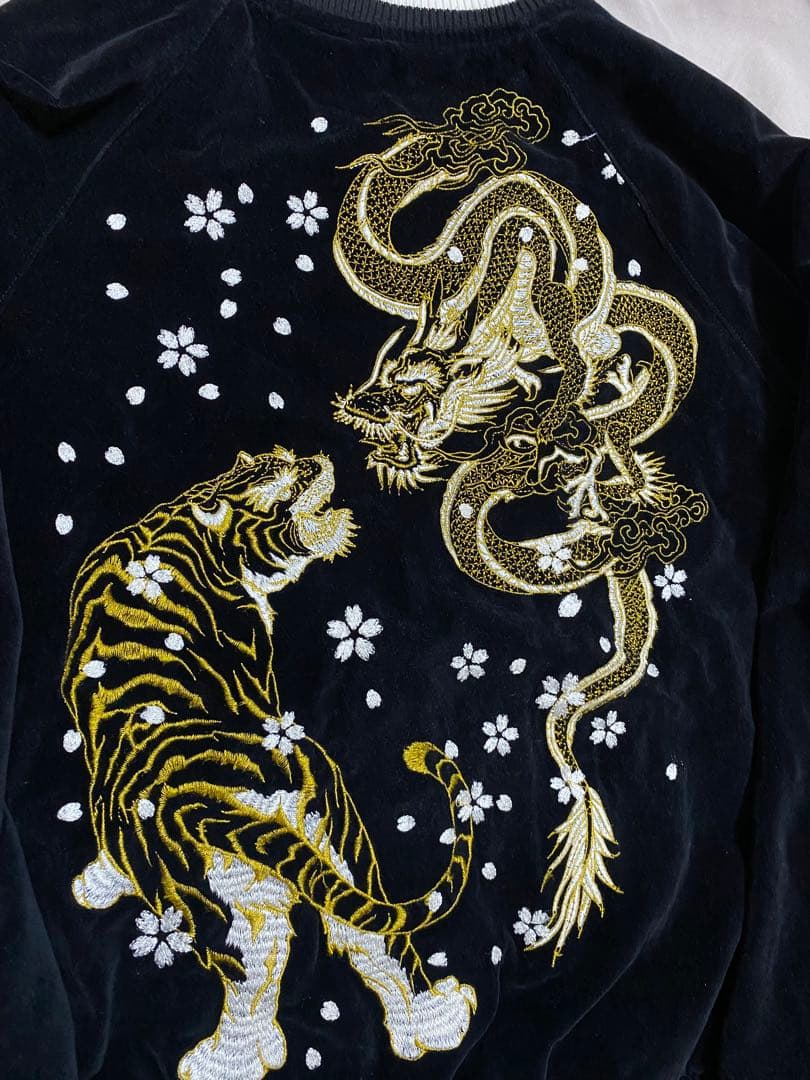 OBORO スカジャン 別珍 日本限定 龍 虎 unisex