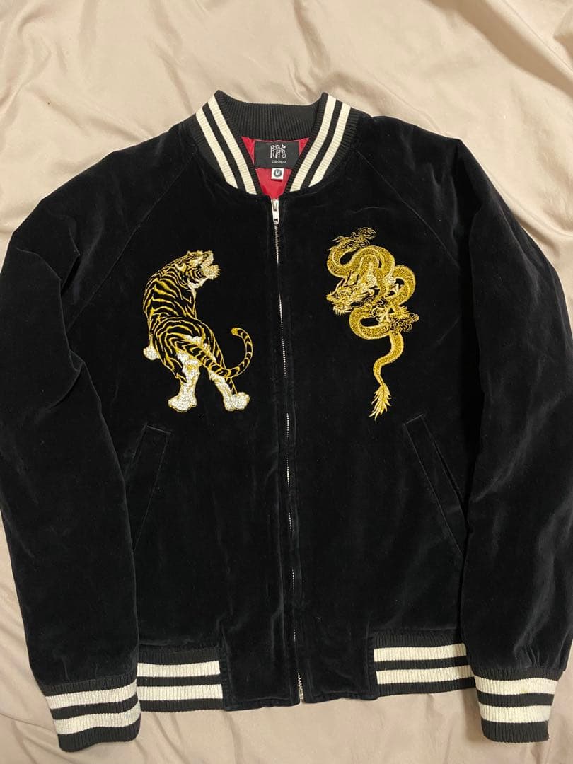 OBORO スカジャン 別珍 日本限定 龍 虎 unisex