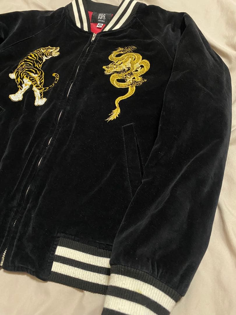 OBORO スカジャン 別珍 日本限定 龍 虎 unisex