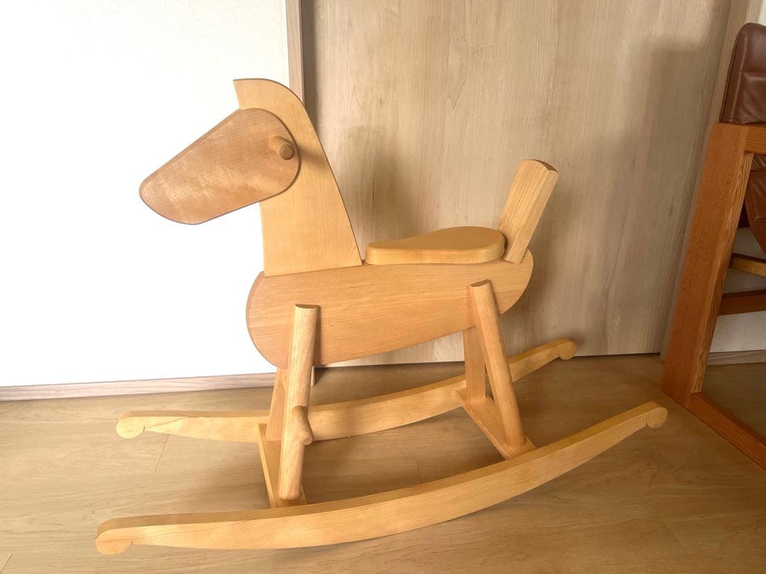 【高級】定価6 万Mokuba 木製ロッキングホース oak village木馬