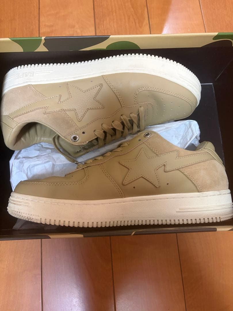 靴 [A BATHING APE] BAPE STA low suede beige