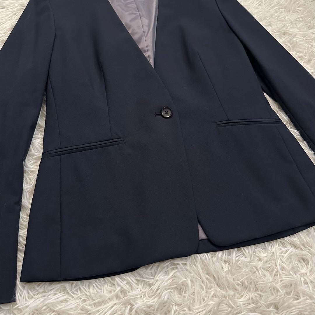 グリーンレーベルリラクシング　カチリラ ノーラペル ジャケット　ワイドパンツ　L