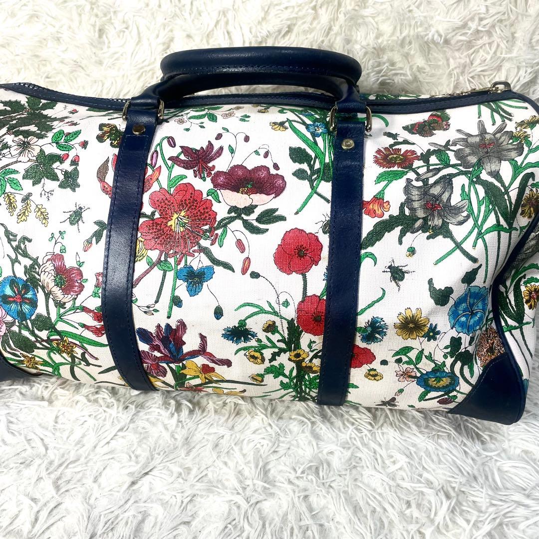 グッチ　GUCCI ボストンバッグ　花柄　大容量　レディース　ハンドバッグ