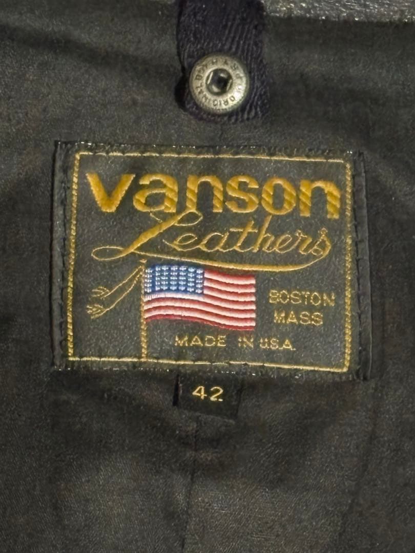 最終値下げ　VANSON DJCB 3rdレザージャケット　42 トラッカー