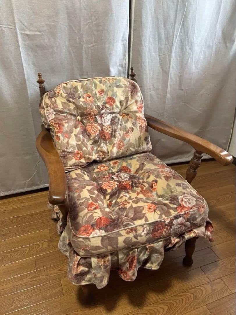 【美品】飛騨産業　キツツキ　アームチェア　一人掛けソファ レトロ ヴィンテージ